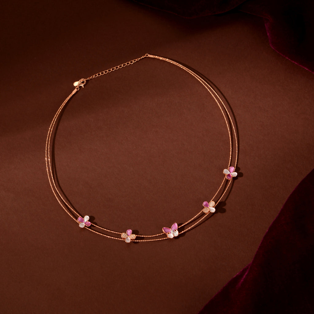 Rose Gold Pink Butterfly Set