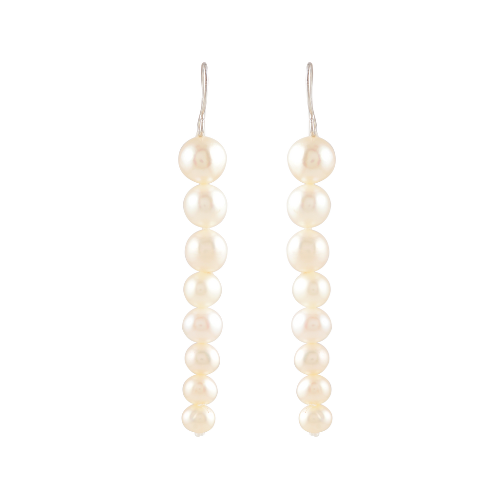 Pearl Descent (Pearl Drop Earrings)