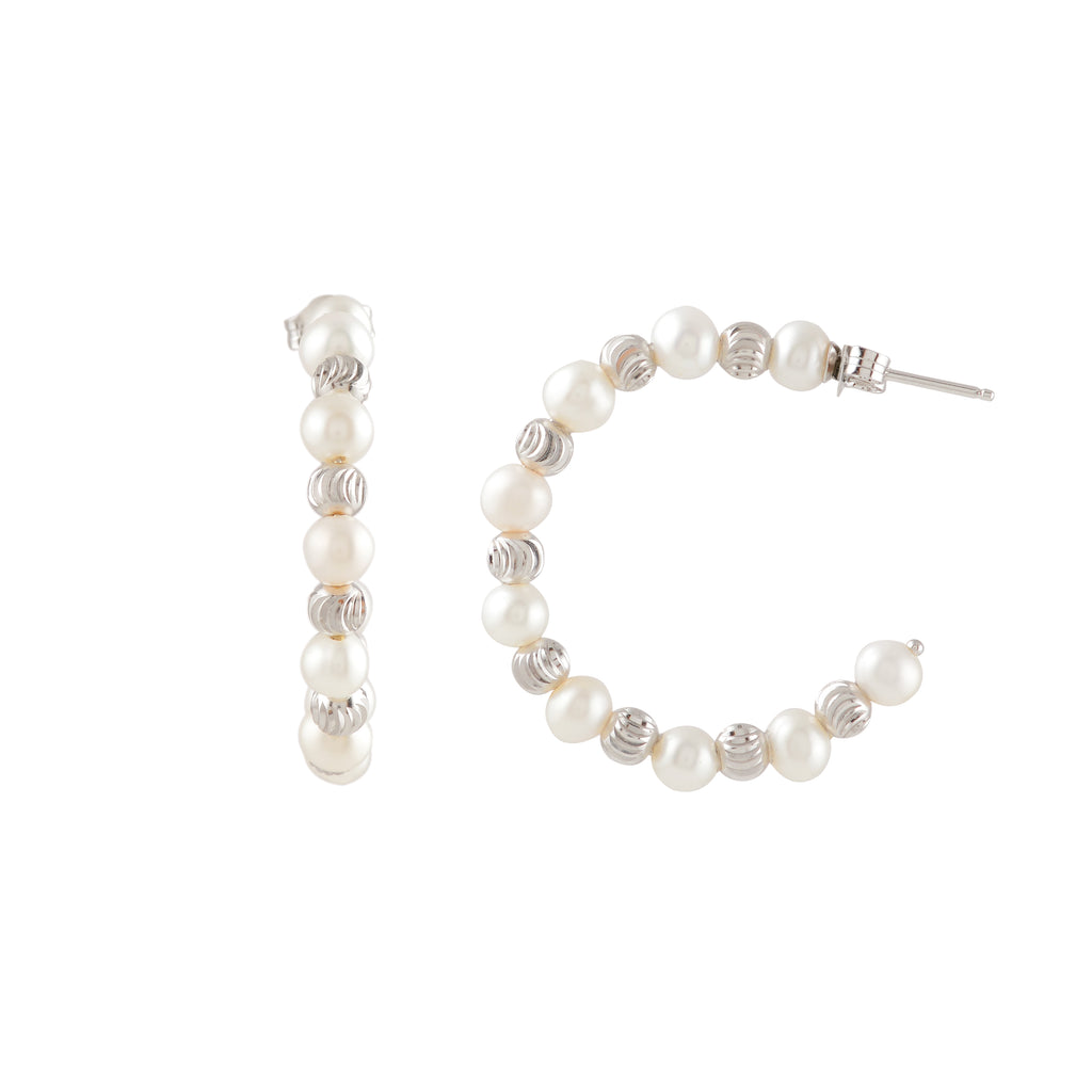 Orbit Pearl Stud Earrings