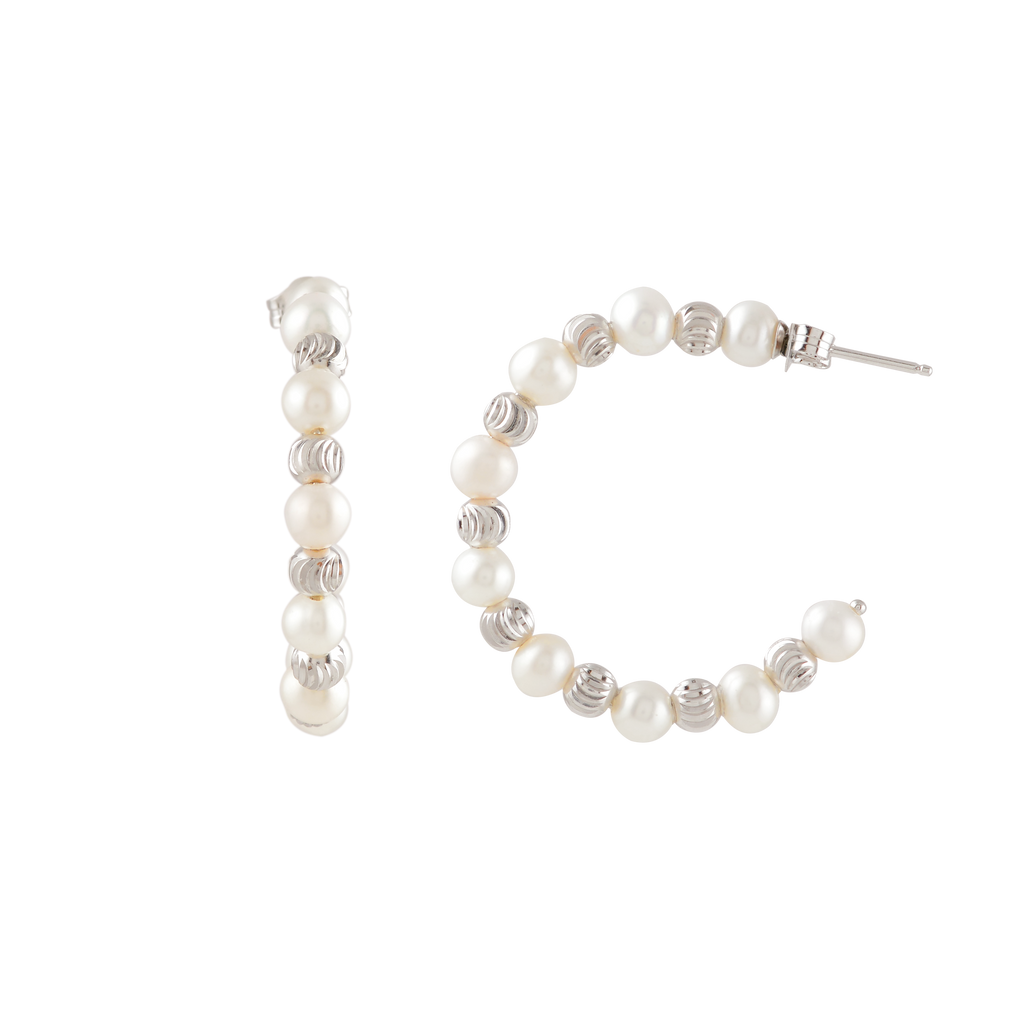 Orbit Pearl Stud Earrings