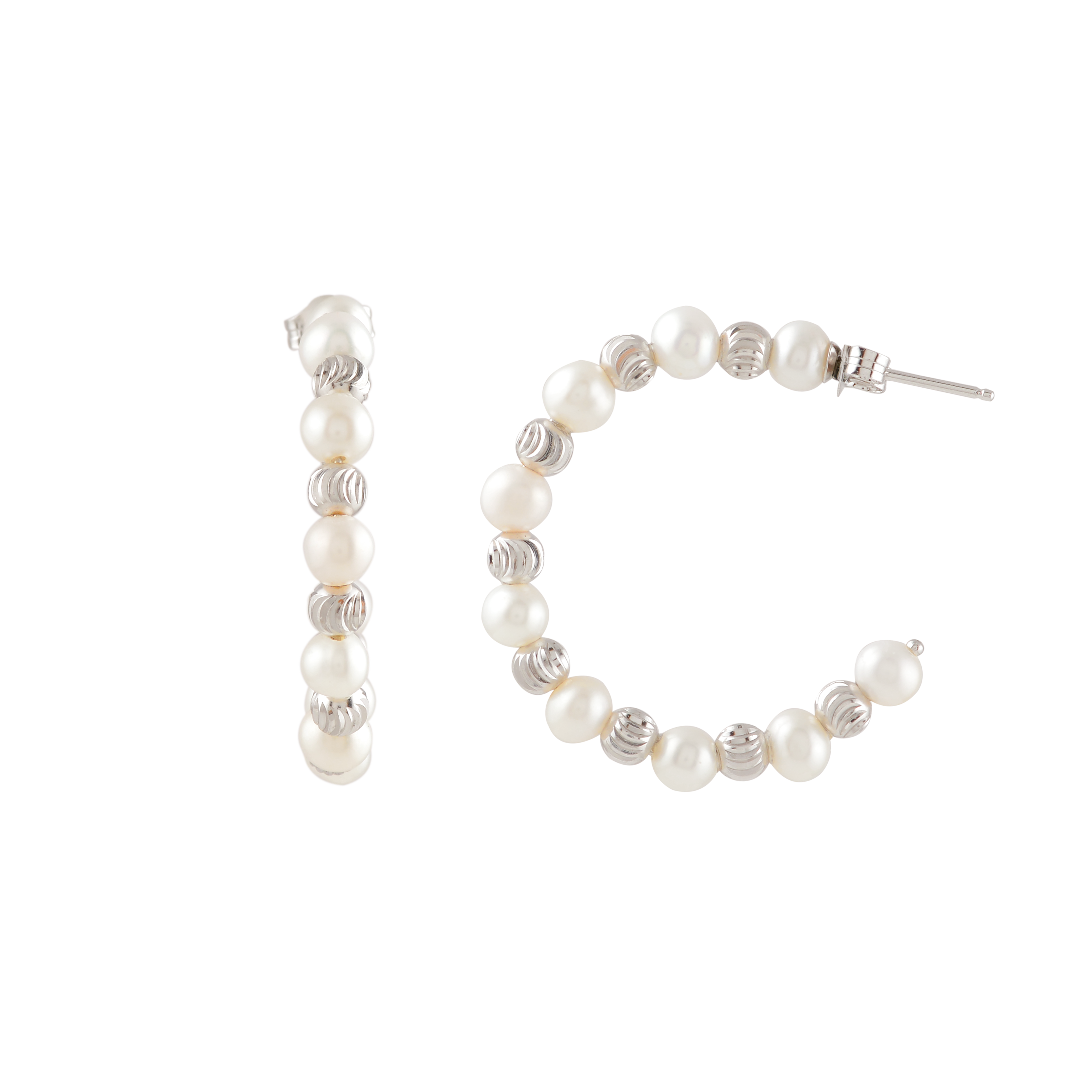 Orbit Pearl Stud Earrings