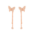 Butterfly Silver Drop Earrings