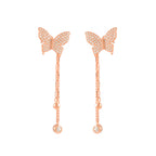 Butterfly Silver Drop Earrings