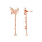 Butterfly Silver Drop Earrings