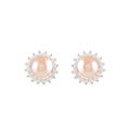 Celestial Bloom Pearl Stud Earrings (Sterling Silver Freshwater Pearls)