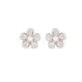 Floral Pearl Stud Earrings