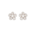 Floral Pearl Stud Earrings