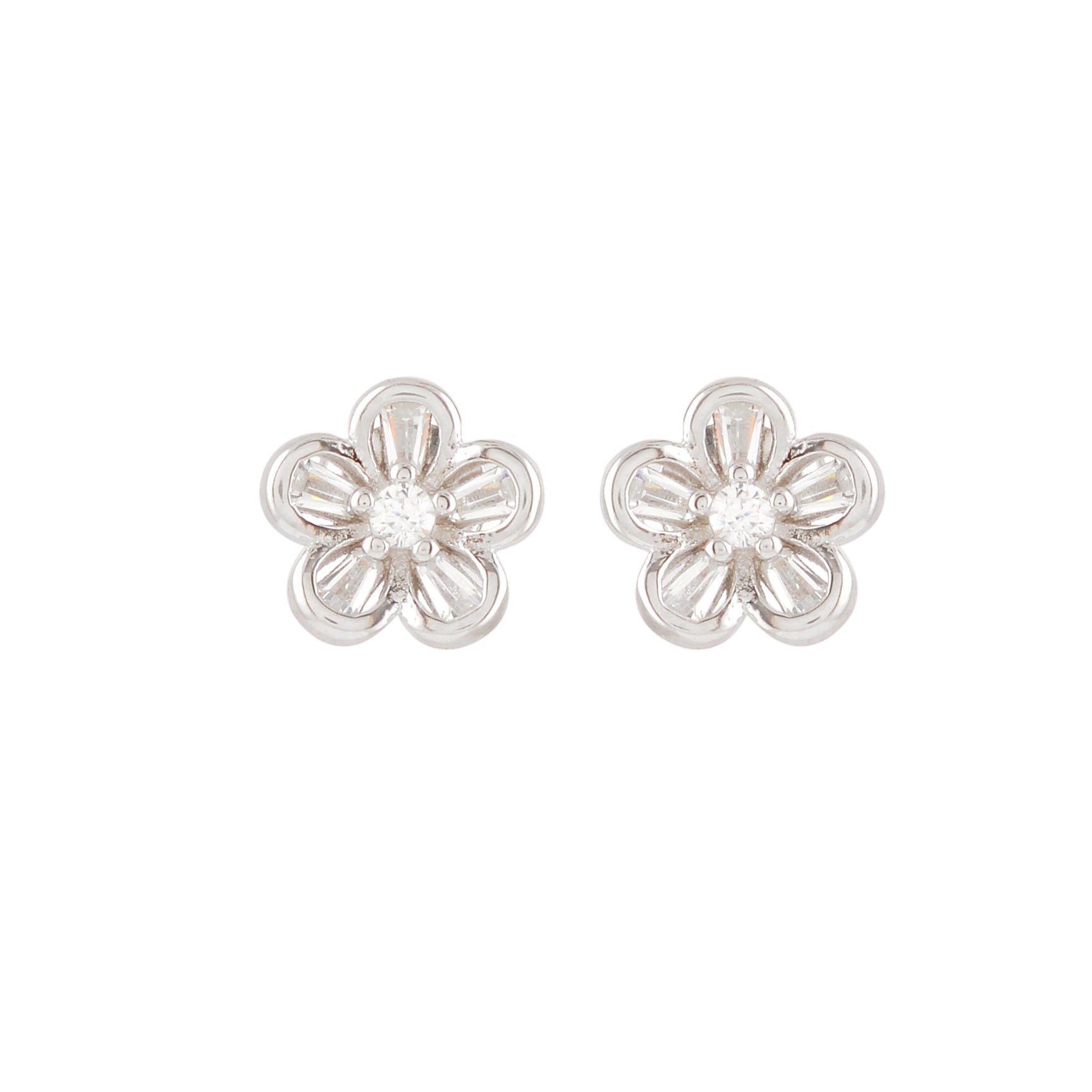 Floral Pearl Stud Earrings