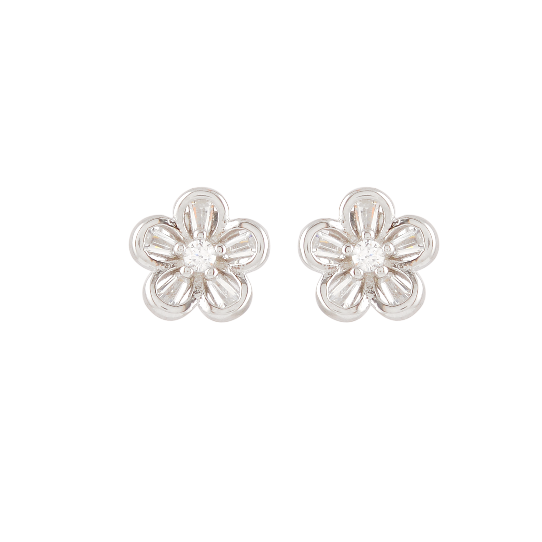 Floral Pearl Stud Earrings