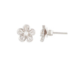 Floral Pearl Stud Earrings
