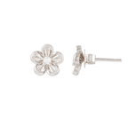 Floral Pearl Stud Earrings