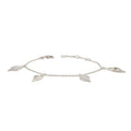 Silver Leaf & Pearl Drop Bracelet