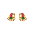 Gold-Plated Silver Peacock Studs