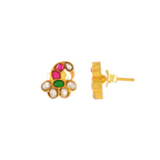 Gold-Plated Silver Peacock Studs