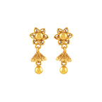 Floral Gold-Plated Silver Jhumka Drops