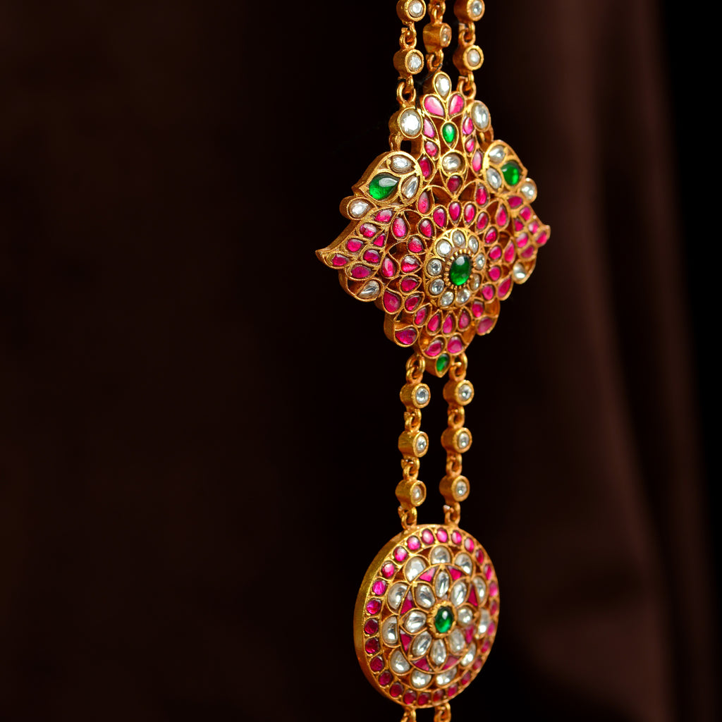 92.5 Silver Royal Kundan Jada Billa