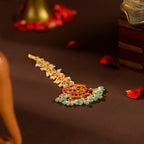 Ruby Emerald Pearl Maang Tikka