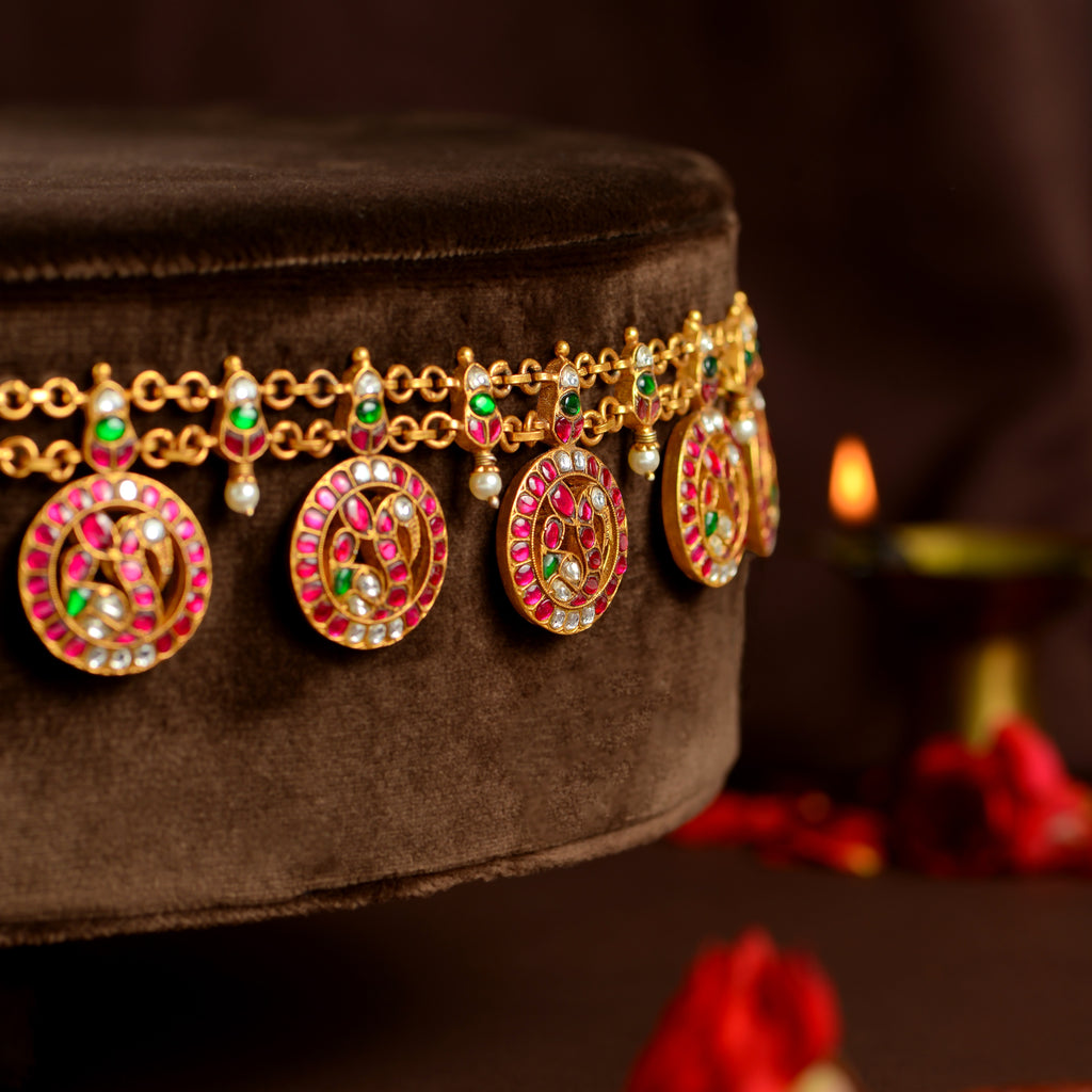 Ruby Emerald Kundan Vaddanam