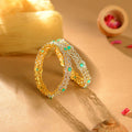 Emerald Designer Silver CZ Bangles for Women Premium Bridal Kada Bangles