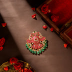 92.5 Silver Royal Kundan Pendant Cum Hair Pin