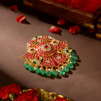 92.5 Silver Royal Kundan Pendant Cum Hair Pin