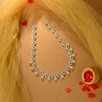 Pear Cut Yellow Pink CZ Statement Necklace