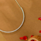 White Elegant Silver CZ Tennis Necklace