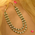 92.5 Sterling Silver Emerald Moissanite Long Haram