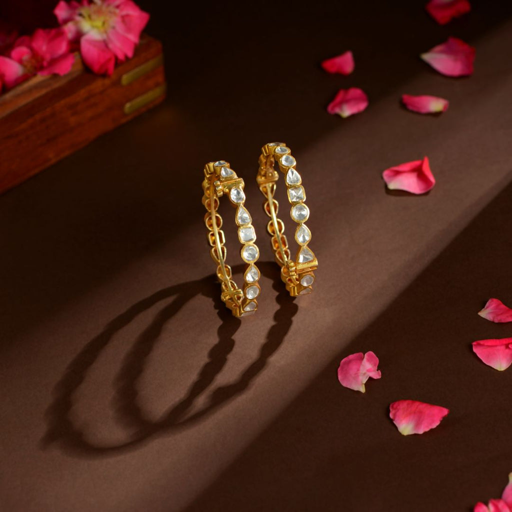 925 Sterling Silver Classic Kundan Bangles