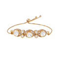 Silver Polki Pattern Slider Bracelet