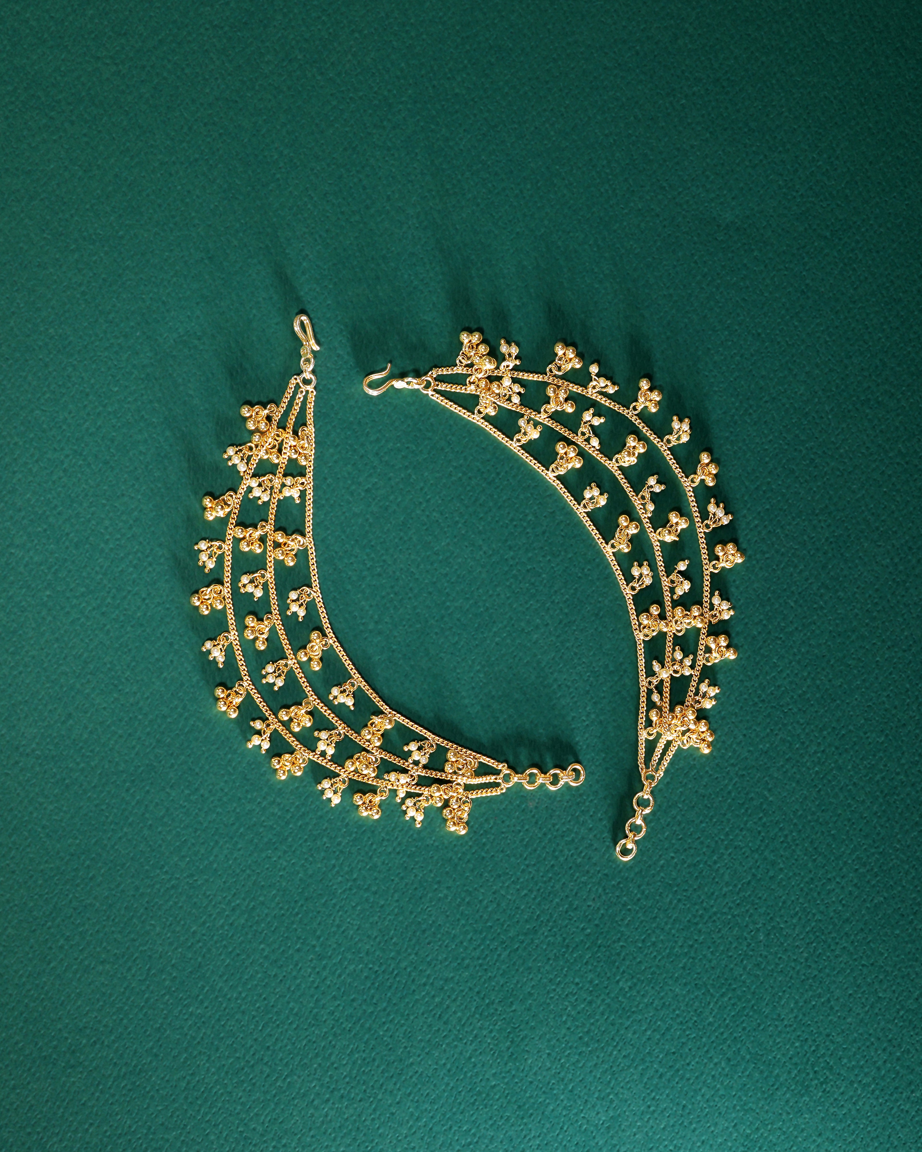 Silver 3-Layer Gold Plated Ear Chains