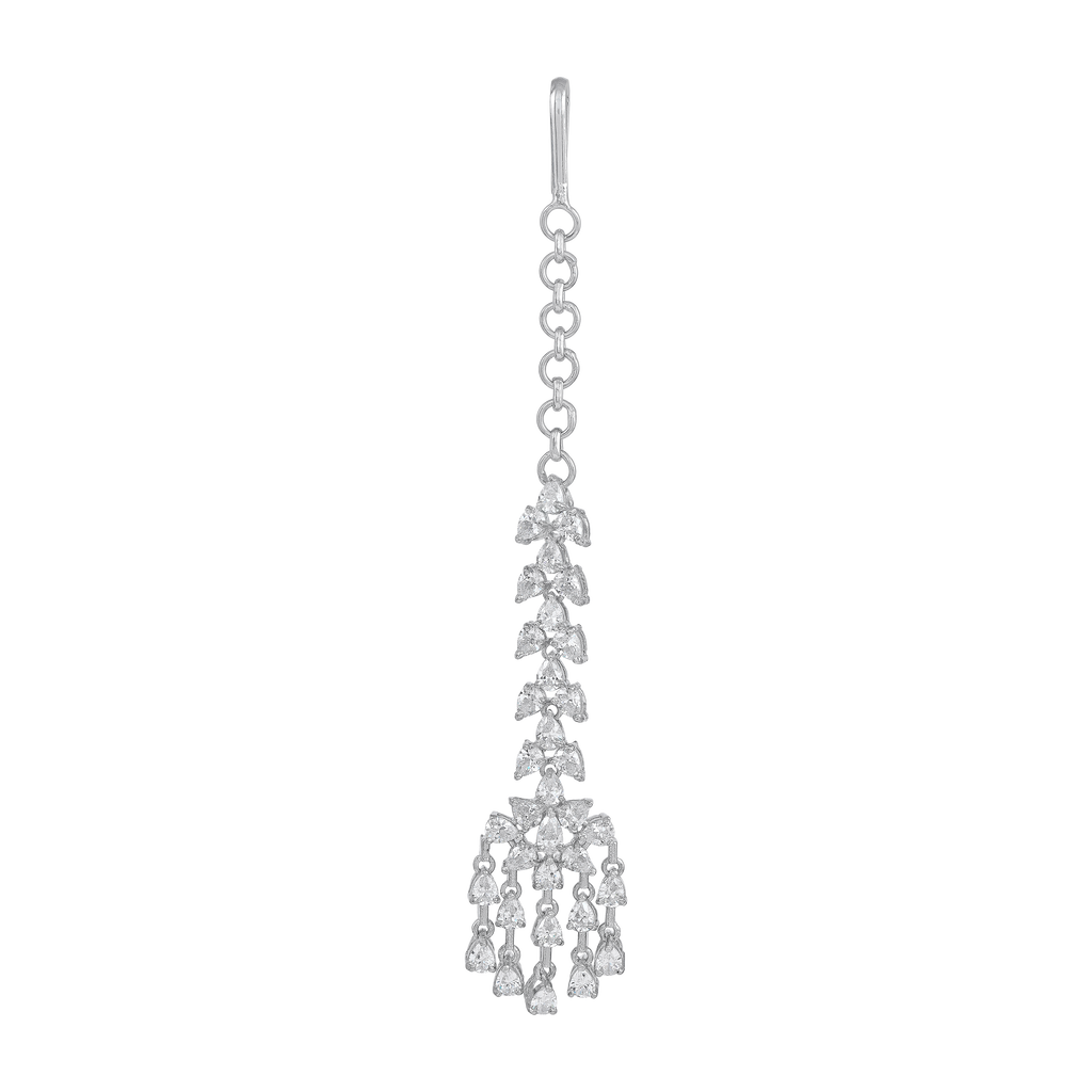 Silver CZ Maang Tikka