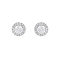 Timeless Brilliance CZ Halo Studs in Silver
