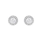 Timeless Brilliance CZ Halo Studs in Silver