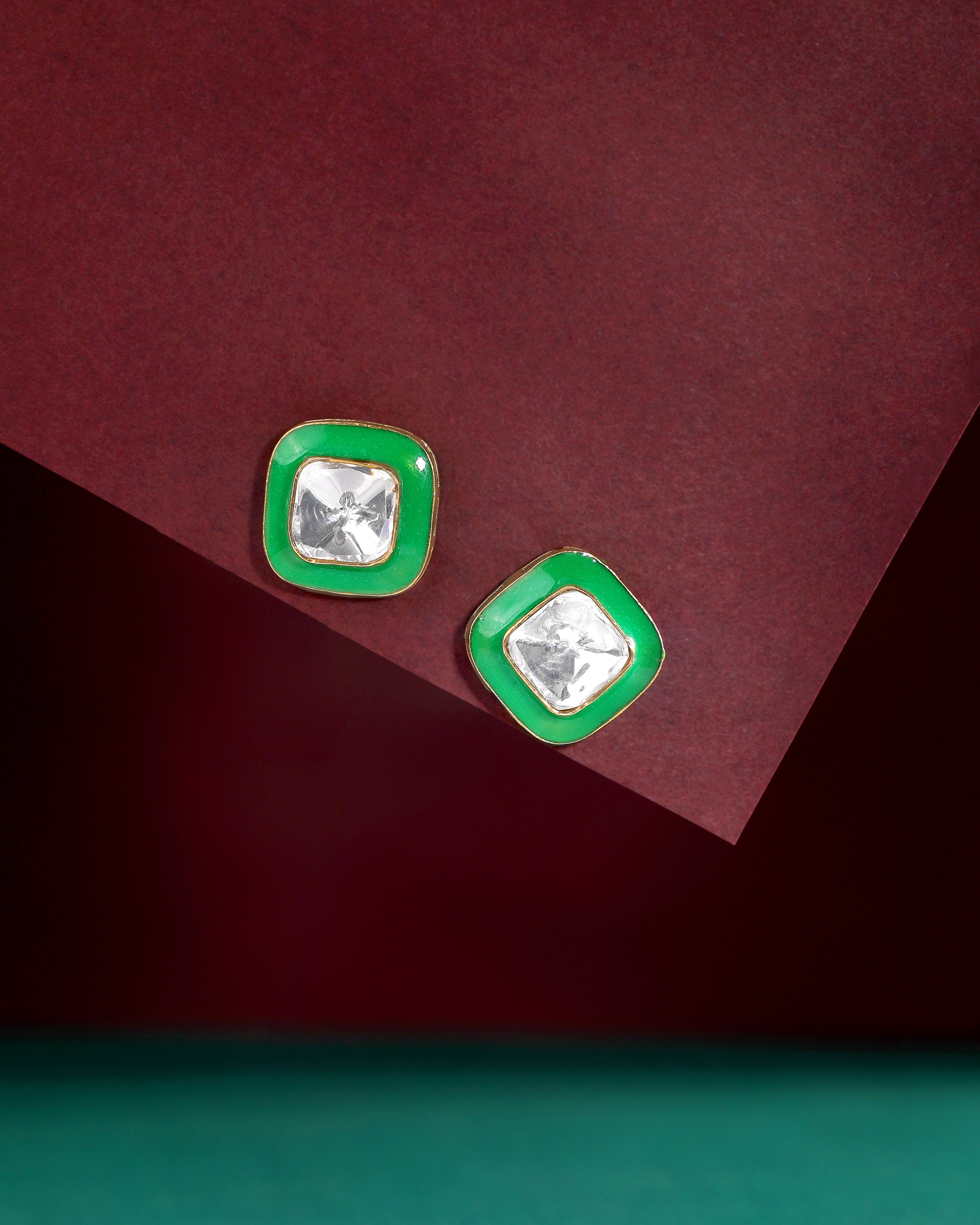 Glow Geometric Silver Studs