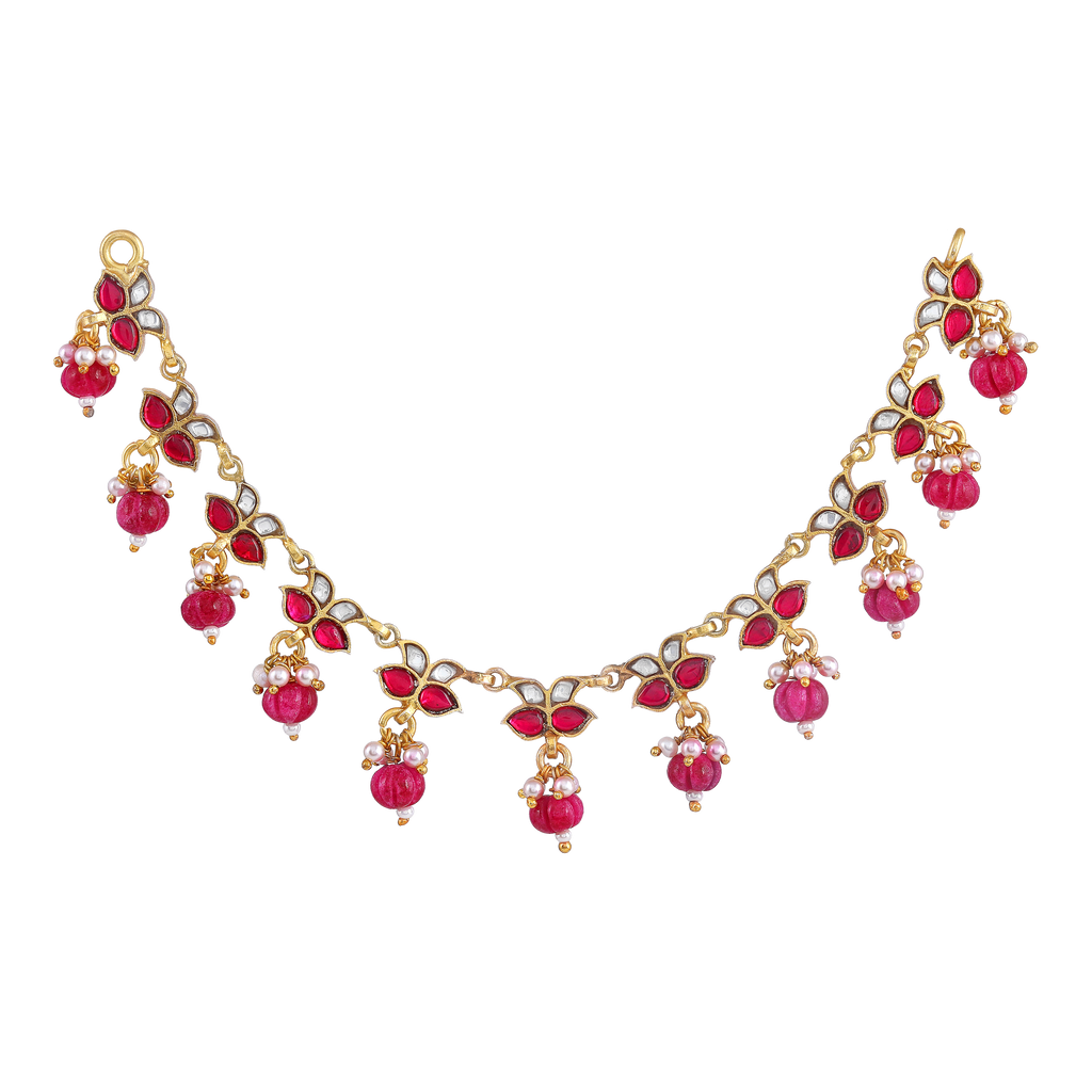 Silver Choker with Leaf-Motif