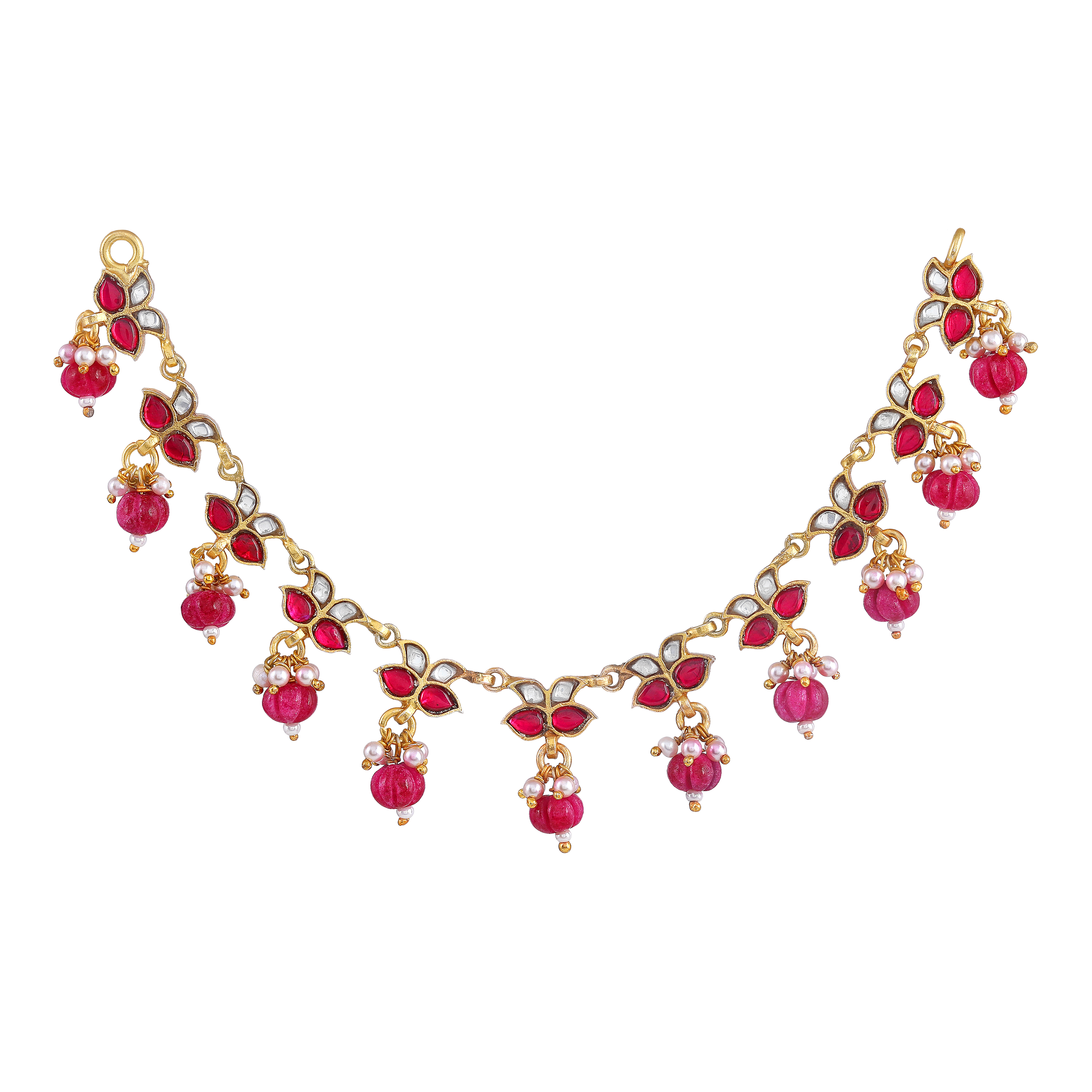 Silver Choker with Leaf-Motif