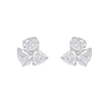 Celestial Trio Multi-Cut CZ Studs in Silver