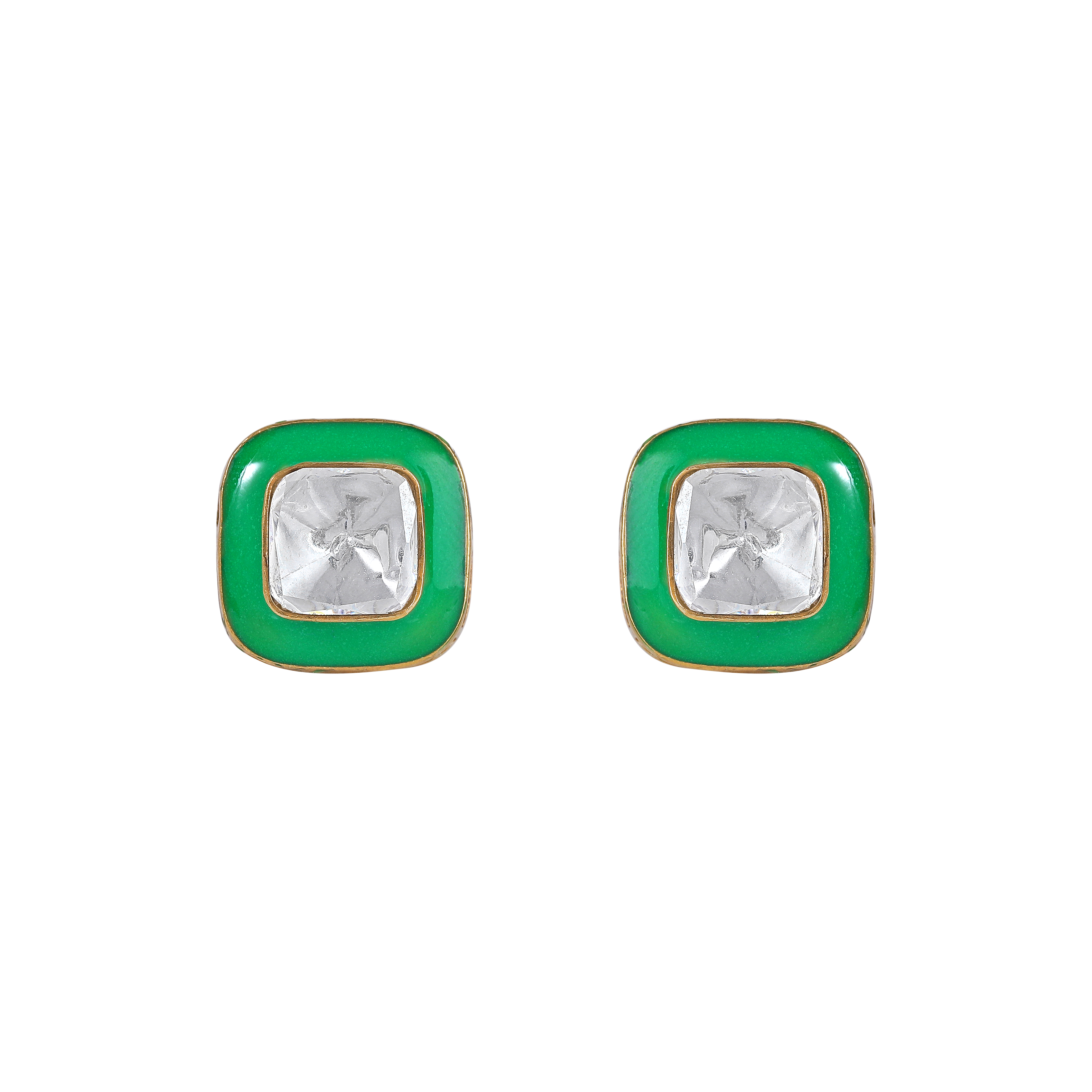 Glow Geometric Silver Studs