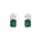 Silver Lotus-Crown Studs
