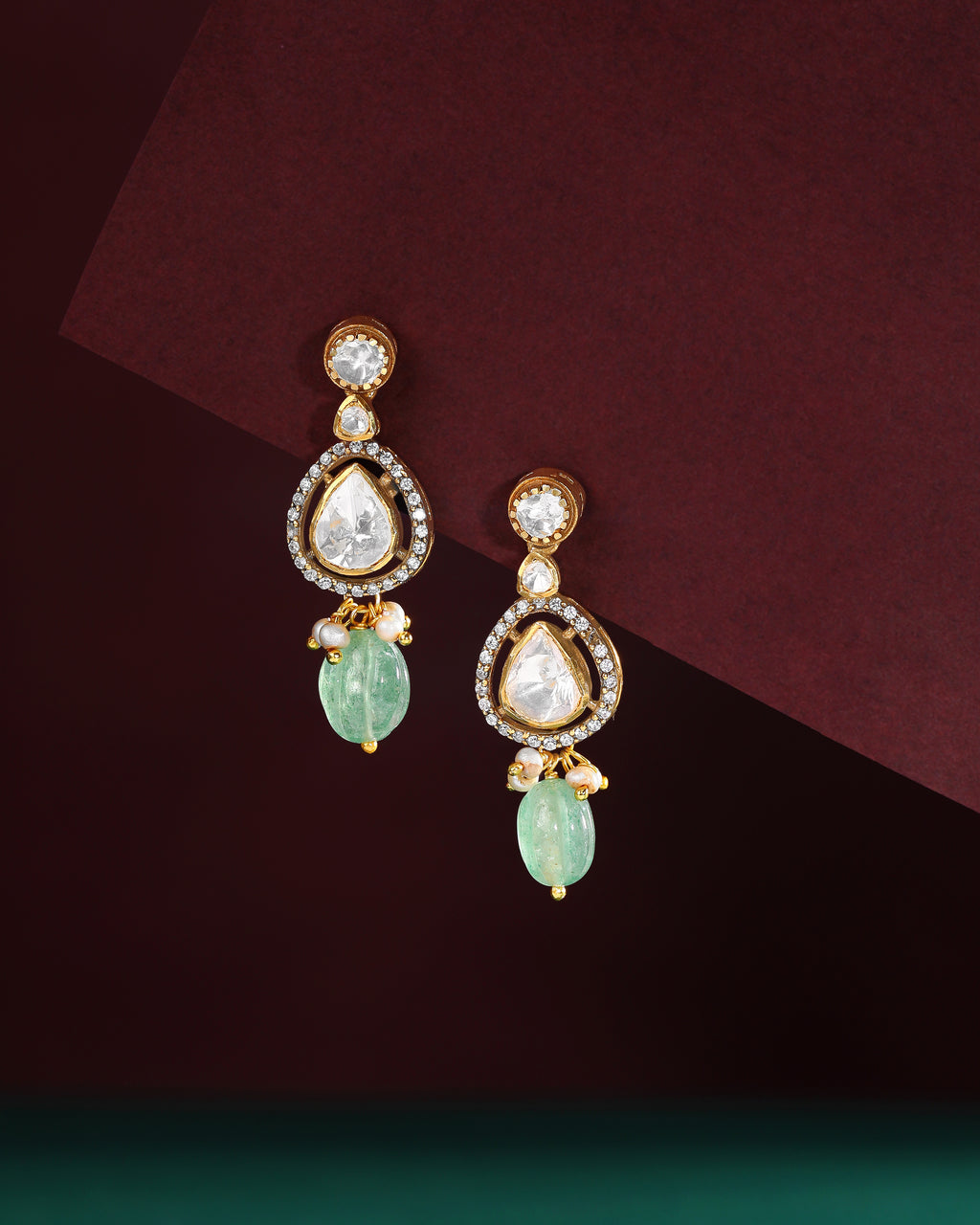 Empress Pear-Cut 92.5 Silver Drop Earrings