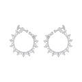 Stellar Halo CZ Adjustable Nose Ring in 92.5 Silver