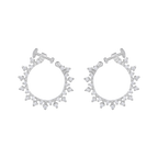 Stellar Halo CZ Adjustable Nose Ring in 92.5 Silver