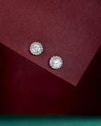 Timeless Brilliance CZ Halo Studs in Silver