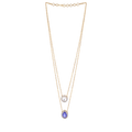 Halo Double-Layered Necklace in Silver