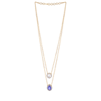 Halo Double-Layered Necklace in Silver