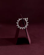 Stellar Halo CZ Adjustable Nose Ring in 92.5 Silver