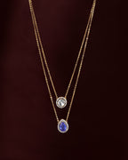 Halo Double-Layered Necklace in Silver