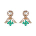 Vintage Polki-Inspired Silver Drop Earrings
