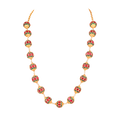 Gold-Tone Silver Kundan Pattern Bead Necklace